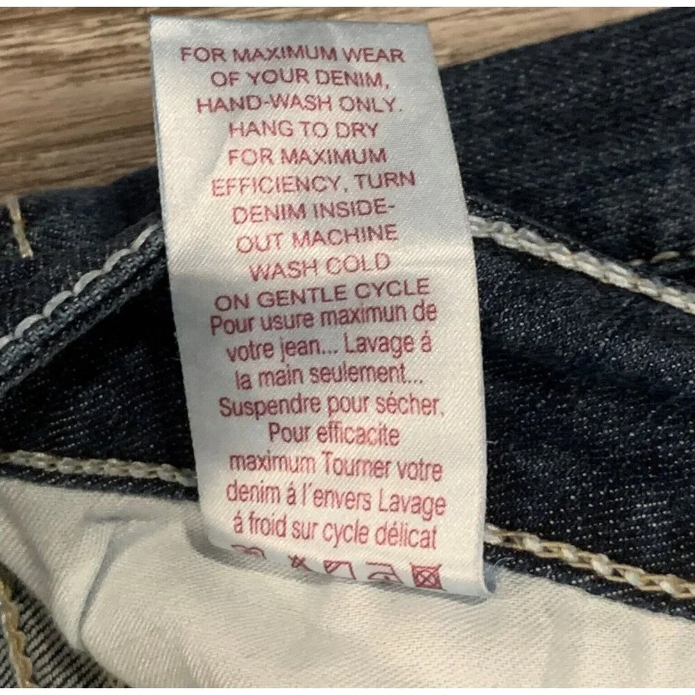 Philanthropic Jeans Womens Size 16 Blue Denim Straight Leg Mid Rise Medium Wash - Picture 8 of 14